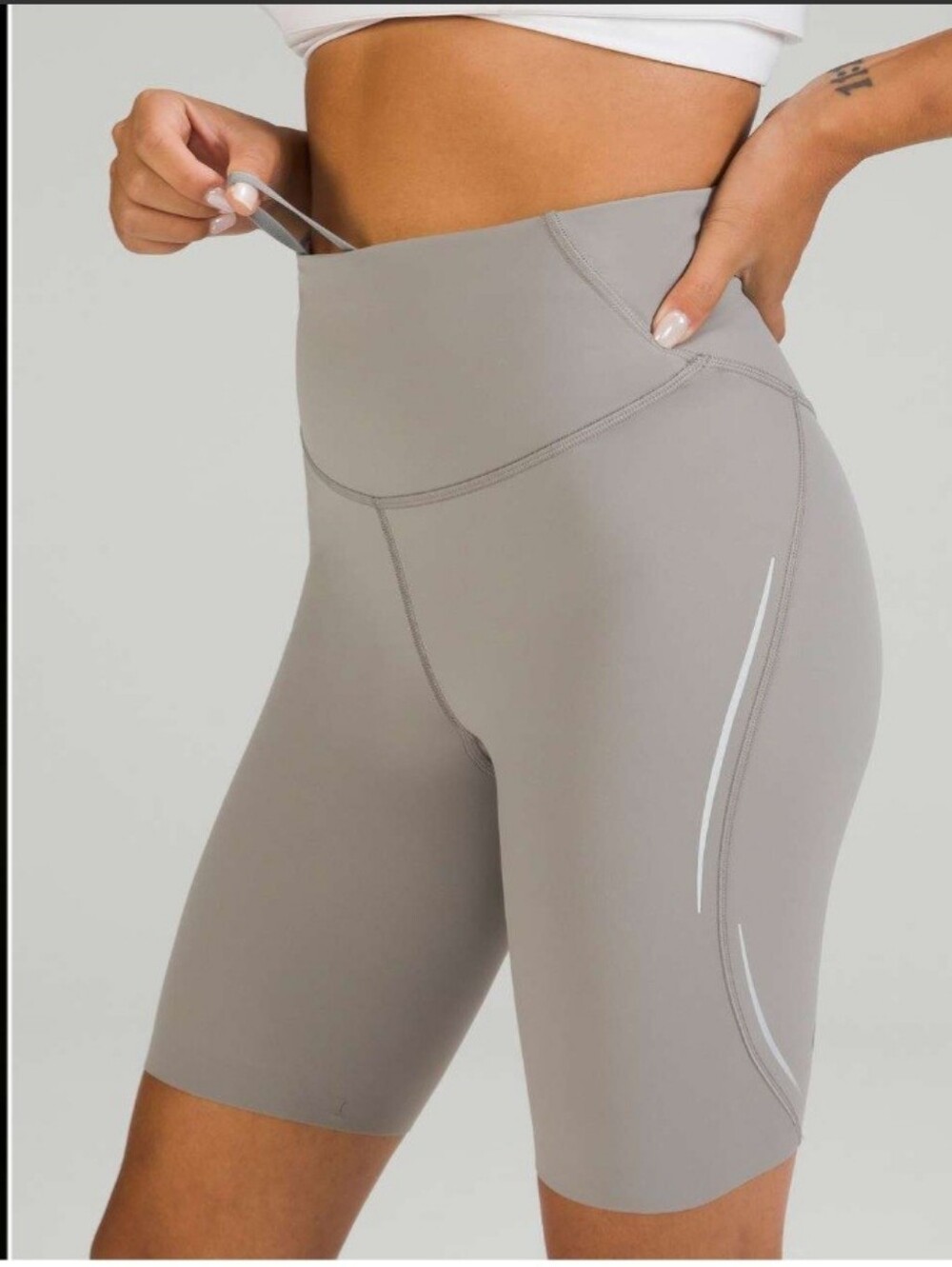 Lululemon Base Pace High-Rise Reflective Short 8🩶Gull Grey Size 6